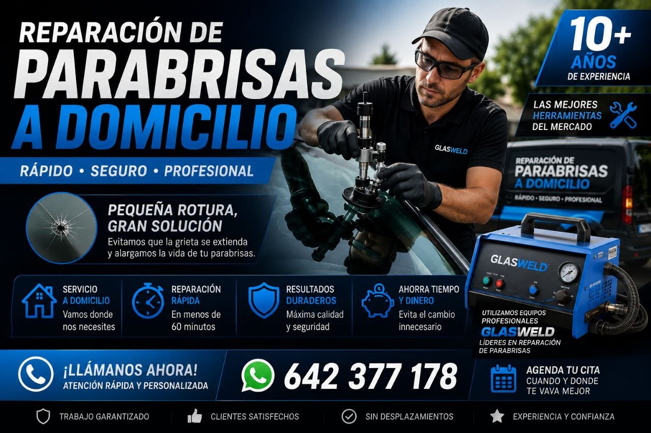 Servicio de reparacion de parabrisas a domicilio